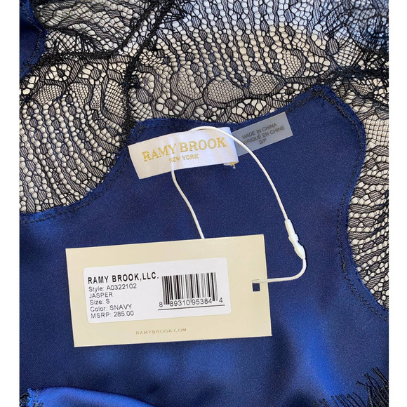 BLUE LACE SLIK TOP RAMY BROOK SIZE SMALL NWT - Picture 5 of 5